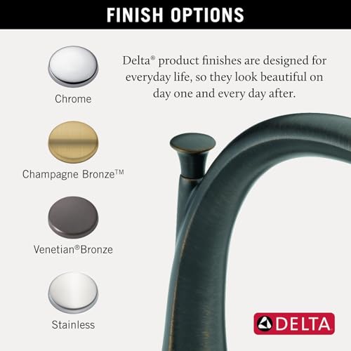 Delta Faucet Lahara Roman Tub Trim - Deck Mount Tub Faucet - Bath Trim Kit with Rigid Spout - 2-Handle Bathtub Fixture - Venetian Bronze, T2738-RB (Rough Sold Separately) - image 6