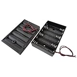 単三 6本 電池ボックス・電池ケース 約90.4×57.8×厚約16.5mm コード付 2個入 ＜bat-019＞