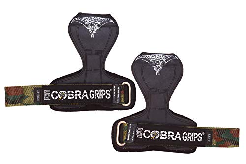 Image of Cobra Grips Weight Lifting Gloves with Adjustable Neoprene Padded Wrist Wraps - Heavy Duty Alternative to Power Lifting Hooks for Deadlifts