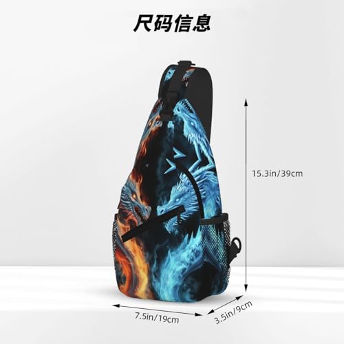 Bolso morral Ice and Fire Dragons para hombro y pecho miniatura 4