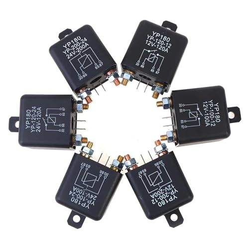 High Current 4 Pin Car Relay 12V 24V 200A 120A 100A Car Truck Motor Automotive Relay Continuous Type Automotive Car Relays 1PC(24V 100A)