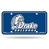 Rico Industries NCAA Drake Bulldogs Metal Auto Tag 6" x 12" - Great for Truck/Car/SUV