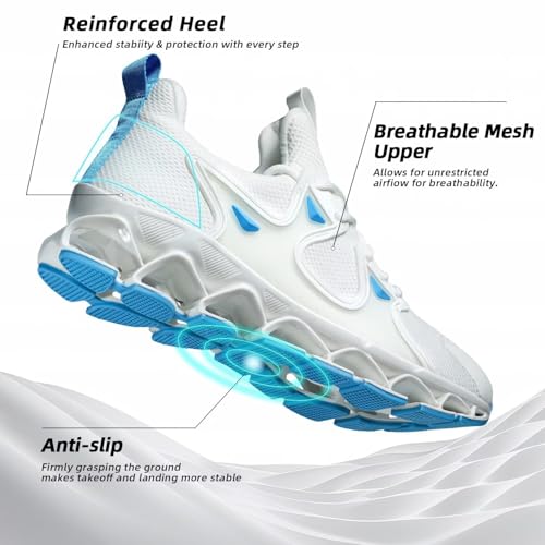 Image of Mens Running Shoes Blade Fashion Sneakers Casual Slip on Tennis Walking Athletic Sport Trainers Zapatillas para Hombre