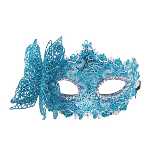 サイド仮面舞踏会マスク - パーティー用ハーフフェイスアイマスク(Blue)