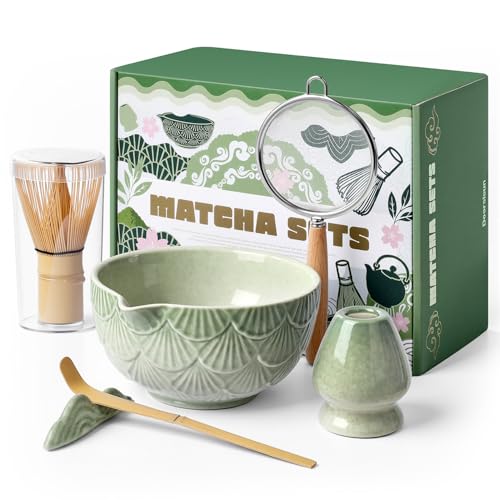 Doorsisun Matcha Whisk Set,Matcha Kit Set,6 Pcs for Tea Ceremony