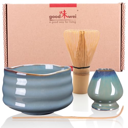 Goodwei Matcha Set Menouseki Keramikschale