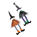 Cabilock 2stücke Halloween-weinflaschenhülle mit Hexenmotiv Weinflaschentüte für Partydekoration Flaschenmanschette als Gastgeschenk für Festive Anlässe