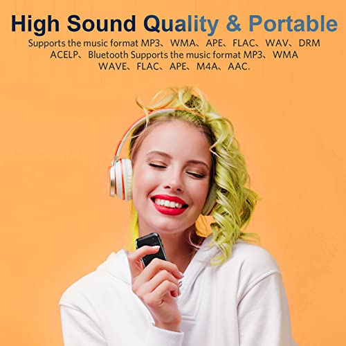 Image of MP3 Player with Bluetooth,16GB Portable Music Player with Speaker and Micro SD Card Slot MP3 MP4 Player with FM Radio,Voice Recording,Earphone, for Kids,Running and Gift,Max 128GB Expand