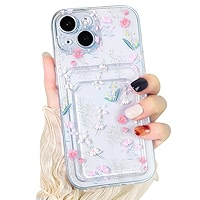 NITITOP Compatible for iPhone 15 Plus Case Clear with Card