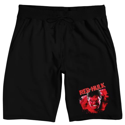 Captain America: Brave New World Red Hulk Men's Black Lounge Shorts