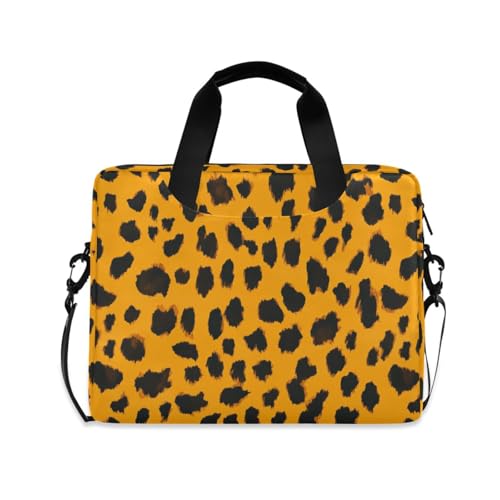 Maletín para portátil 15.6" naranja estampado leopardo miniatura 1