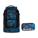 [page_title]-Satch Pack by Ergobag - 2tlg. Set Schulrucksack (+SchlamperBox Etui) - Blue Triangle