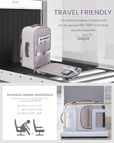 LOVEVOOK Travel Backpack for Women,50L Carry On Backpack for Airplanes,18 Inch Laptop Personal Item Travel Bag,TSA Approved Carry On Luggage,Waterproof Weekender Business Hiking Bag - image 2
