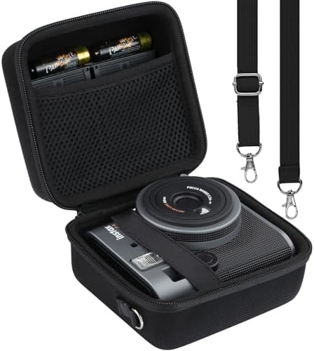 Khanka Hard Camera Case for Fujifilm instax Mini 40 Instant Camera and Shots Pack.(Case with Shoulder Strap)