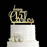 Personalizable. Después de pagar el pedido dentro de 24 horas, de lo contrario enviaremos el artículo con la decoración predeterminada como se muestra en la imagen. Será una hermosa decoración personalizada para tartas, se ajusta perfectamente a tu pastel y todos estarán celosos.
