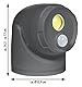Northpoint LED Batterie Spot Strahler Flutlicht mit Bewegungsmelder und Erdspieß 5000K neutralweiß 450 Lumen integrierter Timer inkl. D-Batterien (Anthrazit)