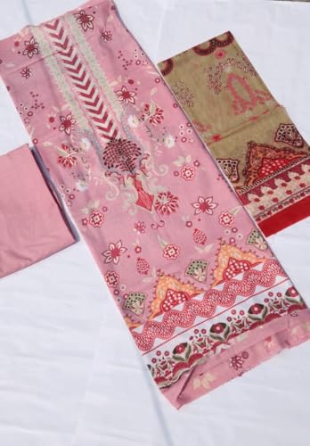 Image of SAMREEN TEXTILE Women's Cotton Floral Printed Unstitched Salwar Suit Dress Material With Dupatta