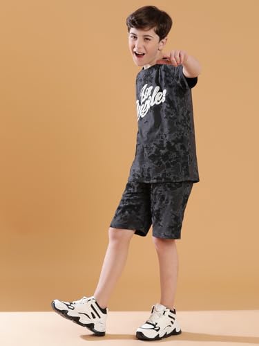 Image of Li'l Tomatoes Boys 100% Cotton Night Suit | Summer T-Shirt & Shorts Sleepwear Set | Soft & Breathable | 7-16 Years