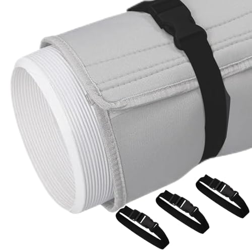 Manguito de aislamiento para manguera de aire acondicionado, cubierta de manguera para aire acondicionado con 3 correas de hebilla, herramientas de bricolaje para ventana deslizante comercial, pared