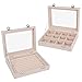 Produktbild 2 stk Schmuckständer Schmucktablett Ohrringe Ketten Schmuckkasten Schmuckdisplay Schmuckkästchen Damen Armbänder Ohrringhalter Aufbewahrungsbox Schmuck Aufbewahrung Ringe Box Ringbox Display Tablett
