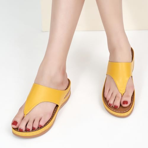 Image of Alicegana Womens Sandals Wedge Shoes: Comfortable Dressy Summer Flip Flops