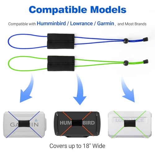 Image of 2 Pcs Fishing Graph Cover Straps - Keep Your Fish Finder Cover Secure During Travel