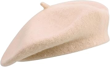 NOKDAL Francais Beret en Laine Femme Noir Béret Chapeau Vintage Béret Artiste élégant Berret Basque Stylé Classique Souple Hiver Casquette Couleur Unie Hat Homme pour Casuel Match 58CM