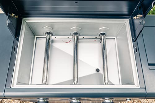 Campingaz Select 3 L Plus Gasgrill, BBQ mit 3-Brennern aus Edelstahl, Deckel mit Thermometer; mit InstaClean Reinigungssystem, Fettauffangschale & 2 abklappbaren Seitenablagen,... – Bild 4