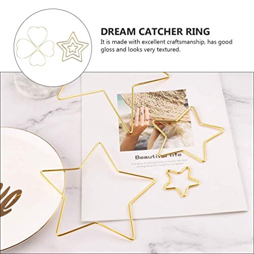 ARTIBETTER 8 Peças de Metal Floral Aro de Artesanato Grinalda Quadro Estrela Forma de Coração Macram