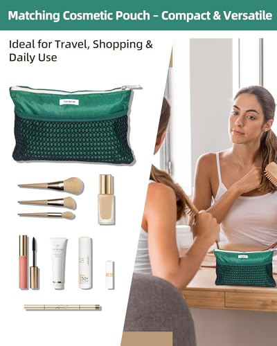 Image of Mesh Beach Tote Bag Packable,2026 New 2-in-1 Large Lightweight Foldable Beach Bags with Multiple Pockets for Women