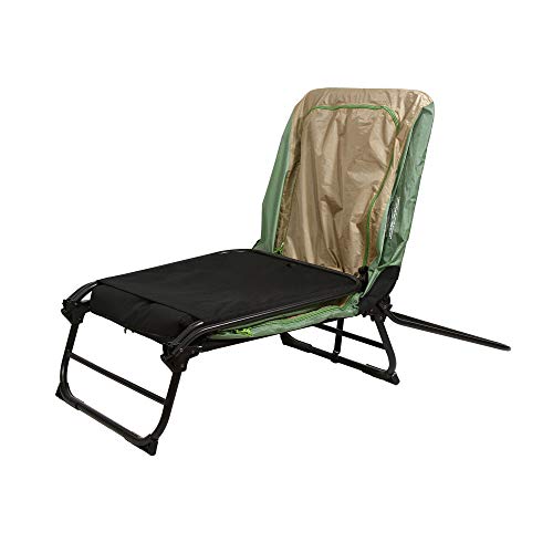 Kamp-Rite Original Tent Cot Outdoor Folding Personal Individual Camping and Hiking Bed for 1 Person, Green and Tan - Thumbnail 4