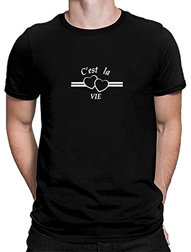 Bhains Ki Ankh Black Polyester C'est La Vie Printed Short Sleeve T-Shirt