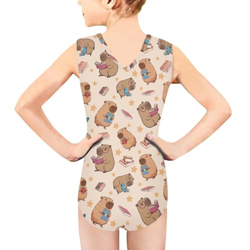 Image of INSTANTARTS Gymnastics Leotards Girl Dinosaur Dancewear Activewear Quick Dry