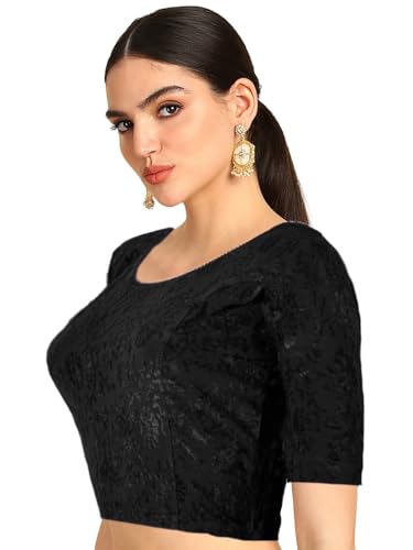 Image of Chandrakala Readymade Blouses for Women Sarees,Stretchable(B202-P)