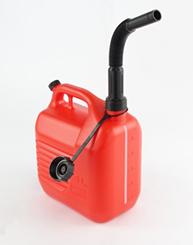 Bidón de 5L Tayg en color naranja equipado con boquilla, perfecto para un fácil vertido de líquidos.