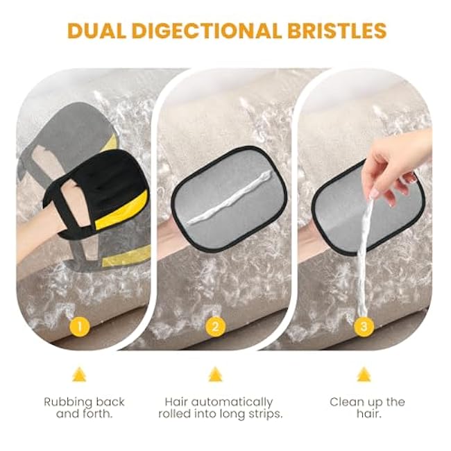 Pet Hair Removal Glove for Dogs and Cats-4XmiBj8U