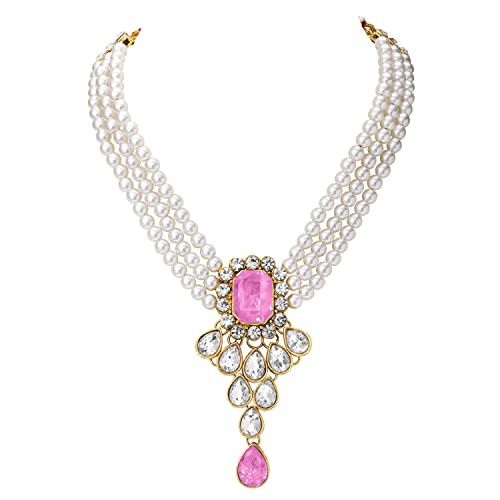 Image of Peora Crystal Faux Pearl Jewellery Gift Set for Women