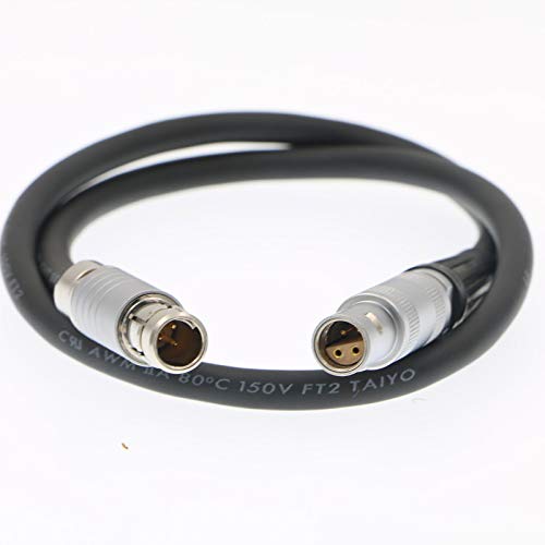 Uonecn 3-Pin Male to 2-Pin Male 2-Pin Female Cable for ARRI Heden Cmotion Compact Remote Run Stop Record Cable