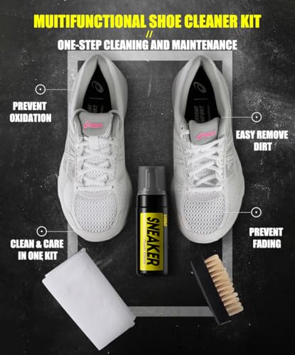 COZGO Shoe Cleaner Kit for Sneaker, Water-Free Foam Sneaker Cleaner 5.3Oz with Shoe Brush and Shoe Cloth,Work on Most Shoes2