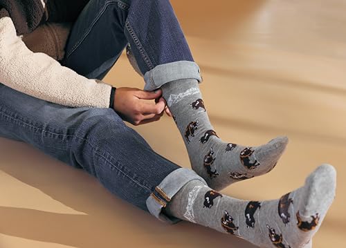 K. Bell Men's Funny Animal Crew Socks - 1 Pairs - Cool & Fun Wordplay Novelty Gifts3