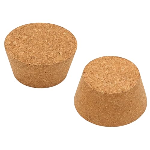 OLYCRAFT 2pcs bouchon Conique en Liège de 6~8cm pour Bocaux de Conserve en Bois Bouchon Liege Bouteille Réutilisable Bouchons en Liège Naturel pour la...