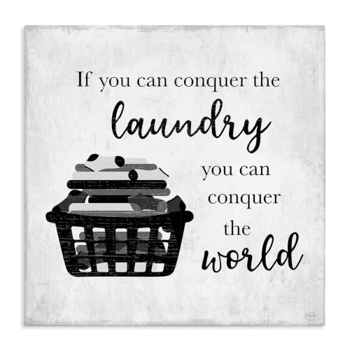 'Conquering Laundry & World Casual Home Phrase'| Canvas Art