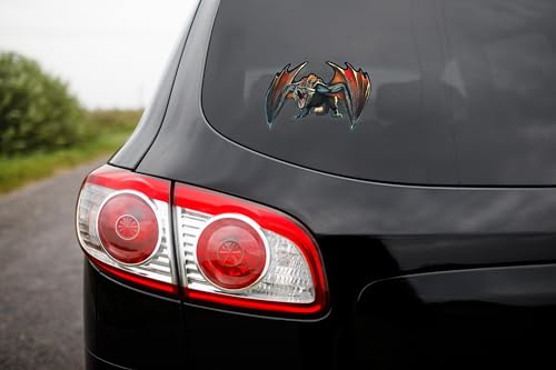 Image of Elektroplate Officially Licensed Game of Thrones Drogon Dynamic Decal - 3.3 inch x 5.0 inch | Premium All Weather Sticker for Car, Water Bottle, Laptop, Tablet, Cooler, Toolbox, Phone | Made in the USA