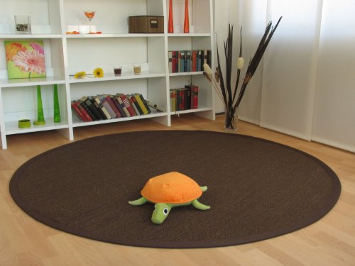 Astra Sisal Teppich Manaus mit Bordüre Farbe dunkel braun Coffee 100% Sisal - 18 Größen, Größe:...
