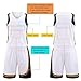 2-Piece Basketball Jersey Vest and Shorts, Kids/Adult Custom Basketball Kit with your name number team logo(White)