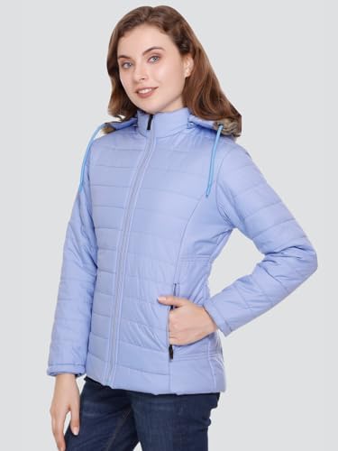 Image of RARE TIMES Women's Stylish Solid Full Sleeves Jacket | Winter Wear Quilted Jacket for Travelling | Regulaer Fit Puffer Jacket For Women