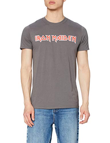 Iron Maiden t-shirt homme gris foncé vêtement musique métal classique