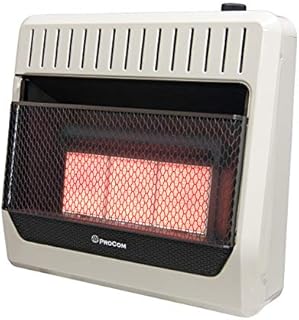 ProCom ML3PHG Heating Propane Gas Ventless Infrared Plaque Heater, 28,000 BTU, 30,000, Black
