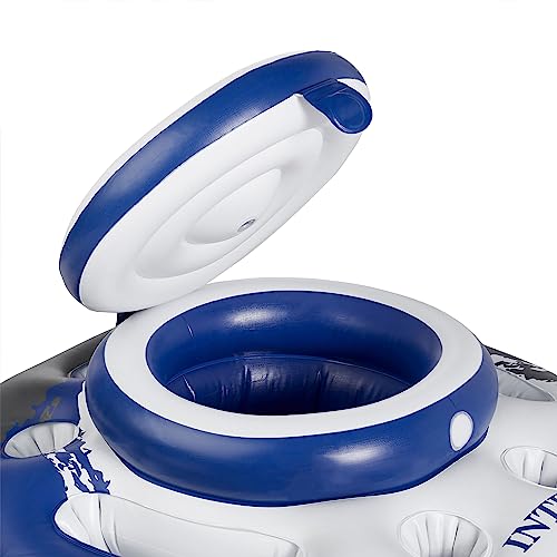 INTEX 56822EP Mega Chill Inflatable Cooler: Removable Ice Chest – 5 Built-in Cup Holders – 2 Durable Handles – Easy-To-Use Connectors – River Run Compatability