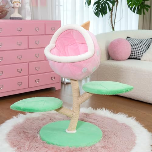 Árbol para Gatos Moderno Forma Flor 32 Pulgadas miniatura 3
